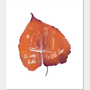 Books Autumn Cozy leaf trees Posters and Art